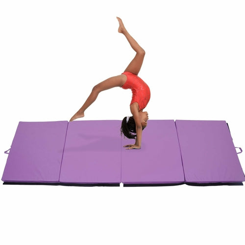 Soozier 4ftx10ftx2inch PU Leather Gymnastics Tumbling Gym Mat Arts