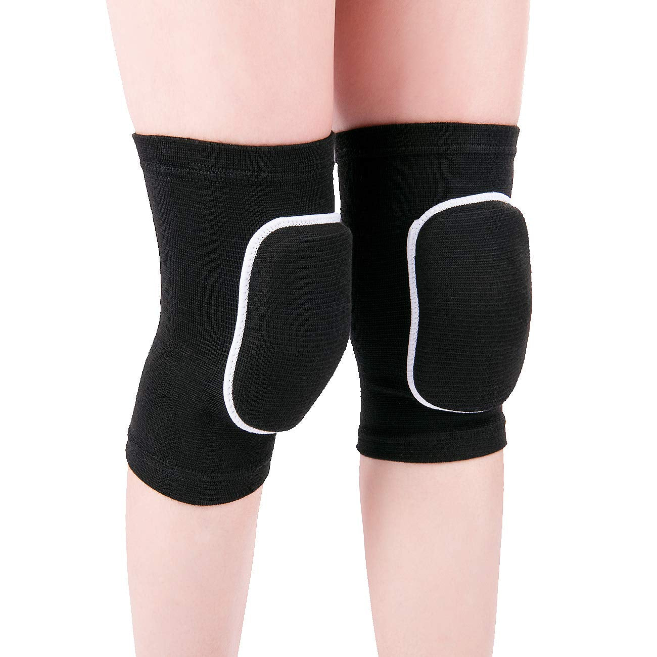 Non-Slip Knee Brace Soft Knee Pads Breathable Knee Compression Sleeve for Dance Wrestling Volleyball Basketball Running Football Jogging Cycling Arthritis Relief Meniscus Tear for Women Men Black(M)