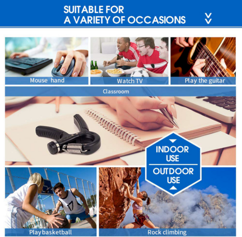 Hand Grip Strength Power Trainer Gripper Strengthener Adjustable Gym