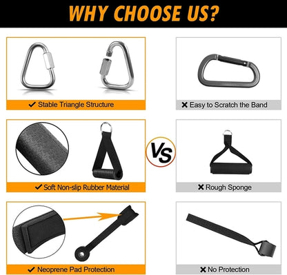 Resistance Band Bar Set Portable Full Body 500LBS Extra Heavy Home Gym