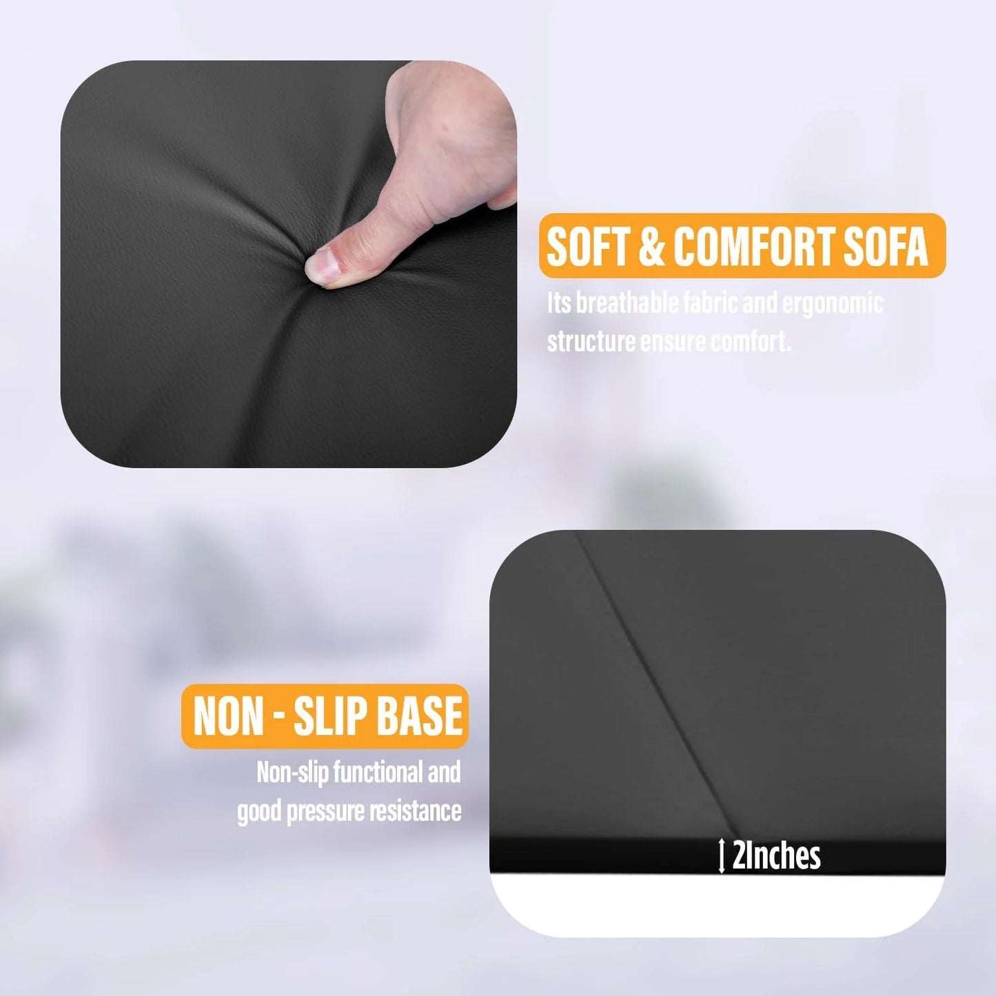 4'X10'X2" New Folding Panel Gymnastics Mat, Perfect for Indoor/Outdoor Exercise(Black)