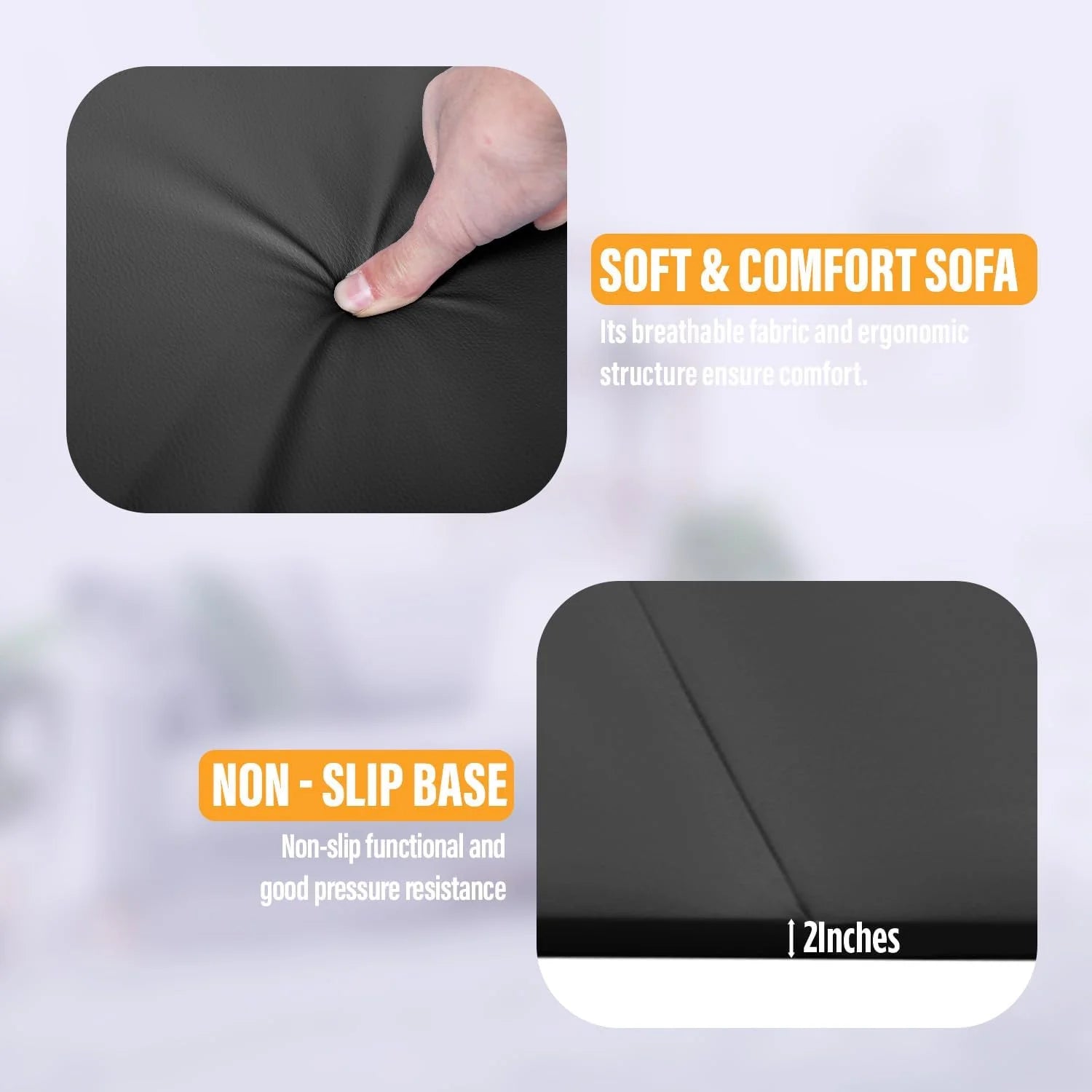 4'X10'X2" New Folding Panel Gymnastics Mat, Perfect for Indoor/Outdoor Exercise(Black)