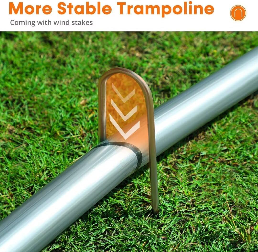 1200LBS Weight Capacity Trampoline 16 15 14 12 10 8 FT for Kids with Safety Enclosure Net for Children Adults Outdoor Yard Trampolines