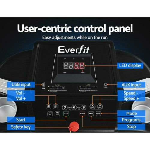 Everfit Treadmill Electric Home Gym Fitness Exercise Equipment Incline