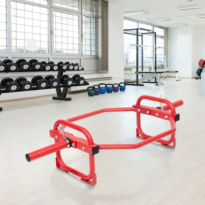 5FT Professional Steel Closed-End Barbell, 2-Inch Olympic Sleeve, Black and Red